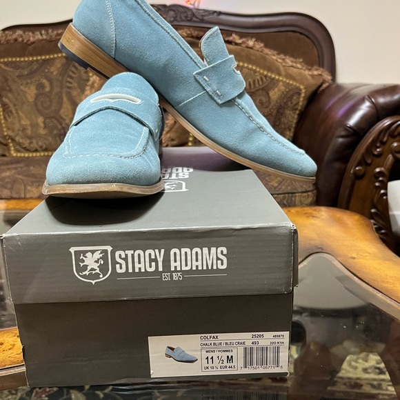 Light blue suede Stacy Adams loafers - Picture 7 of 7